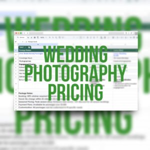 Wedding Photography Pricing Template for Wedding Photographers