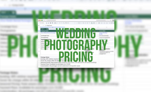 Wedding Photography Pricing Template for Wedding Photographers