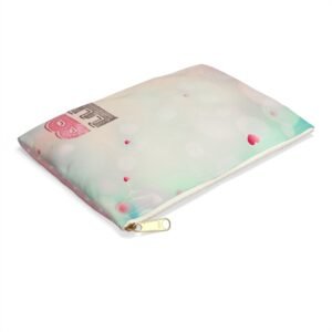 Art With a Heart Floral Accessory Pouch - Nature-Inspired Aesthetic, Perfect for School, Work, Travel, and Gifts, Eco-Friendly Makeup Bag