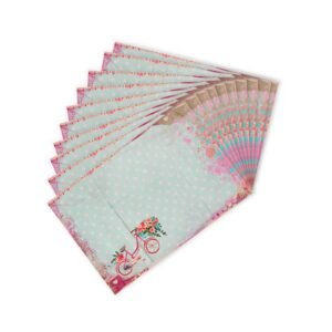 Mi Amor Post card by Bella Amore featuring a vintage bicycle and distressed artwork overlay
