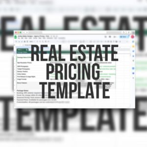 real estate photography pricing template