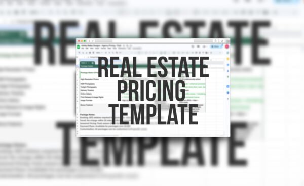 real estate photography pricing template
