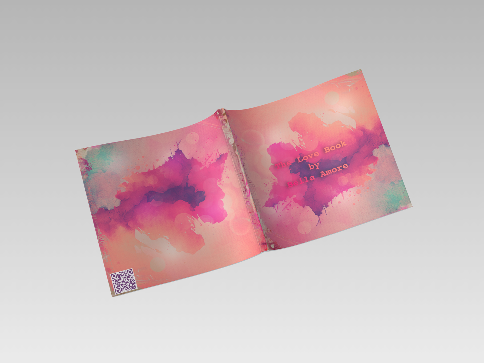 3D rendering and mockup of a square book by Bella Amore Photography