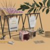 Beautiful 3 View of a Poster on a Sandwich Board - Premium Event Posters & Custom Signage – From Intimate Gatherings to Grand Celebrations Designed by Ashley Bailey Designs
