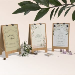 Beautiful 3 View of a Poster on a Sandwich Board - Premium Event Posters & Custom Signage – From Intimate Gatherings to Grand Celebrations Designed by Bella Amore.store