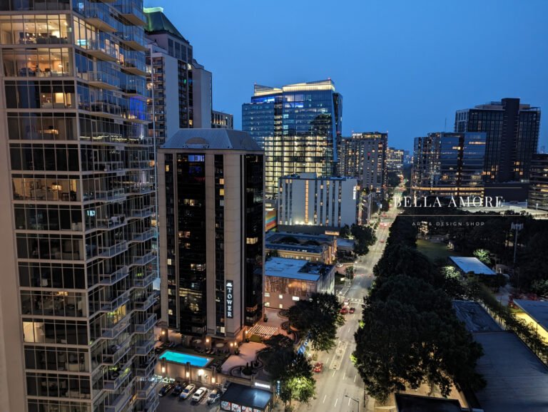 The Starling Hotel lounge in Downtown, Atlanta, Georgia, rooftop bar, real estate commercial photography