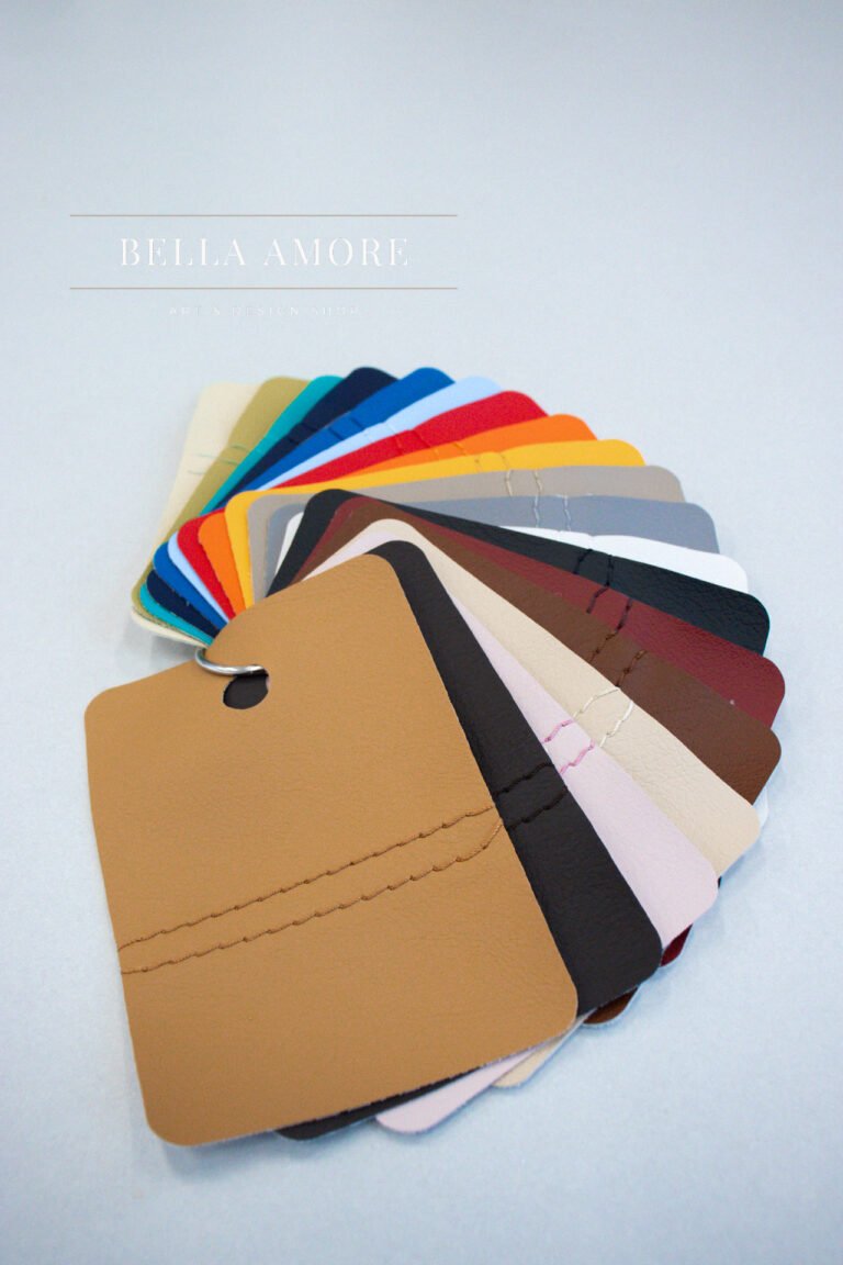Branding photography for Garia Golf Car(t)s, a Club Car Brand, a picture of the Garia Golf Cart upholstery swatches