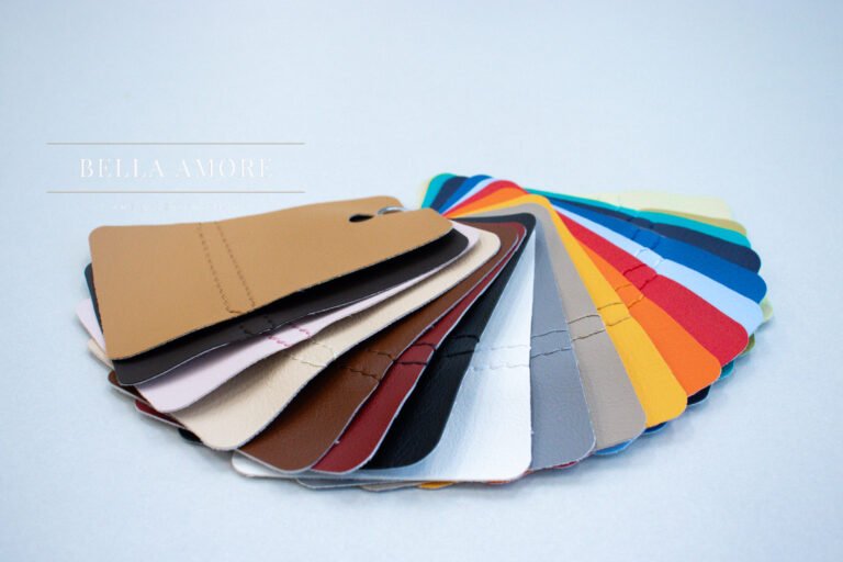 Branding photography for Garia Golf Car(t)s, a Club Car Brand, a picture of the Garia Golf Cart upholstery swatches