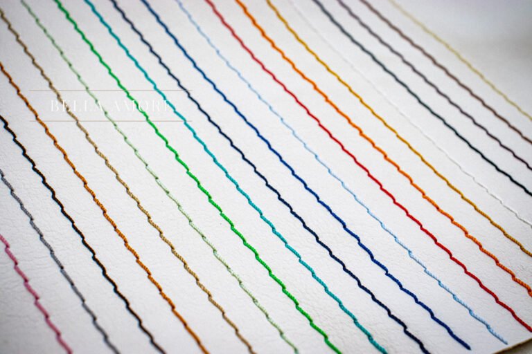 Branding photography for Garia Golf Car(t)s, a Club Car Brand, a picture of the Garia Golf Cart upholstery stitching swatches