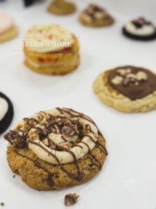 Professional Food photography - picture of gourmet cookies in a decadent environment
