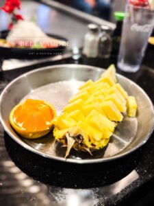 Professional Food photography - picture of a Japanese prepared fruit dessert
